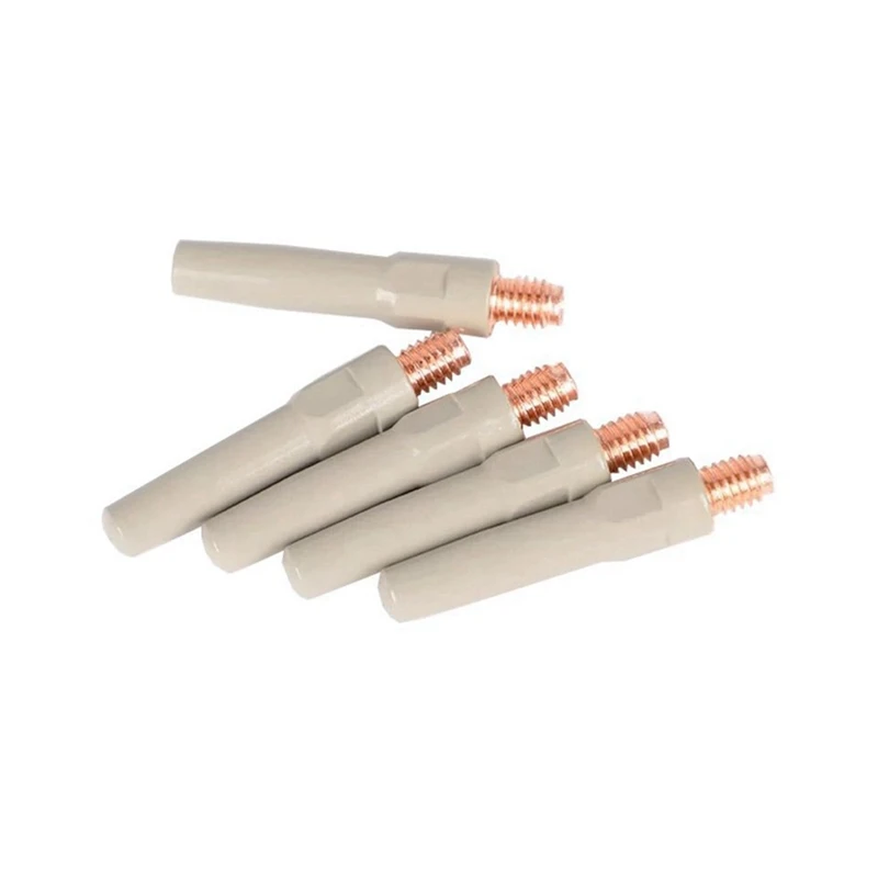 10PCS Coated Conductive Nozzle, Two-Way Welding Conductive Nozzle, No Wire Blocking And No Welding Slag 8.8X45x1.2