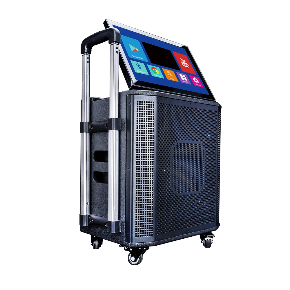 5501 Professional Outdoor Karoake Machine Speaker With Lyrics Display Touch Screen, 10'' Inch Speakers With Powerful 100Watt