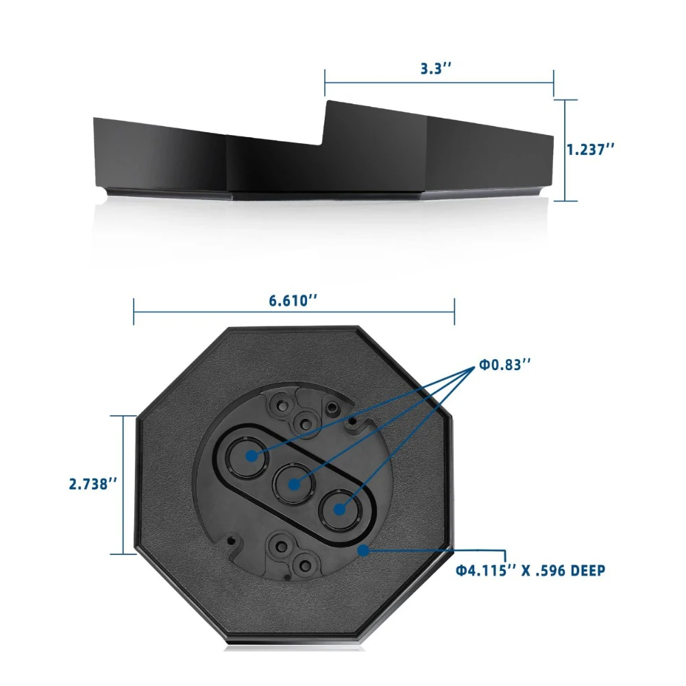 Vertical Siding Kit 168mm 6.61in Octagonal Mounting Kit Outdoor Lighting Applications Patio Lighting Simple Installation