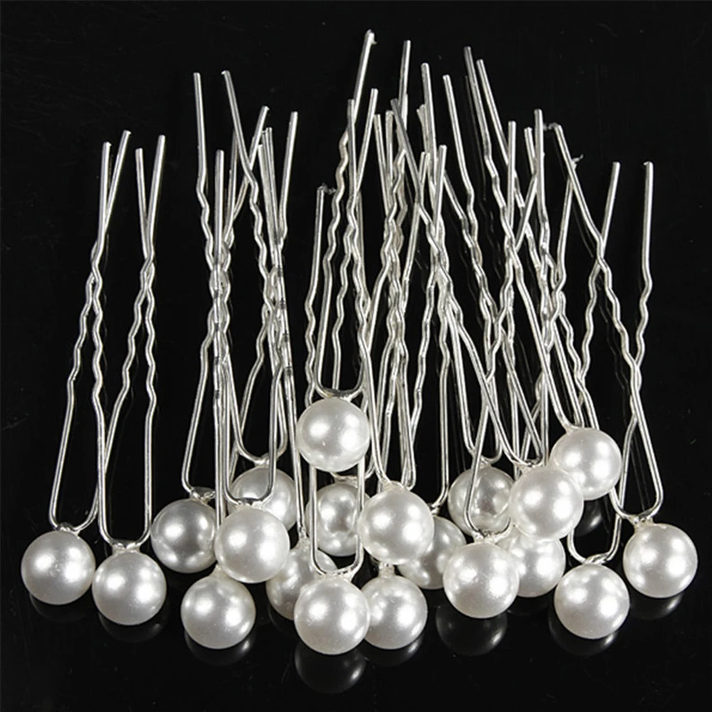

20pcs Hairpin U-Shaped Wedding Holiday Travel Hairpins for Women Lightweight Metal Wedding Hairpin Makeup Accessories