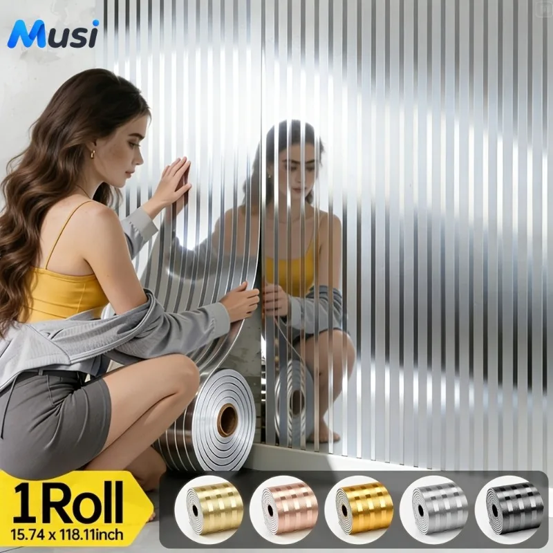 40cmx3M Gold Metallic Water Ripple 3D Peel and Stick Waterproof Wallpaper,2mm Thick Foam Self Adhesive Wall Panel for Home Decor