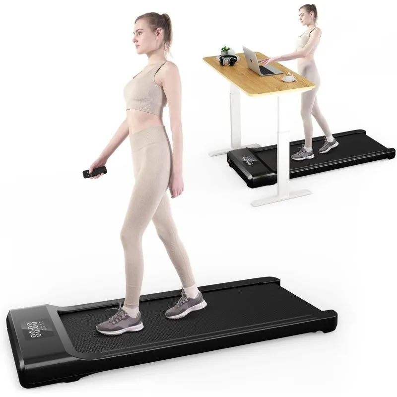 2.5HP Low Noise Walking Pad Running Jogging Machine with Remote Control for Home Office, Lightweight Portable Desk Treadmill