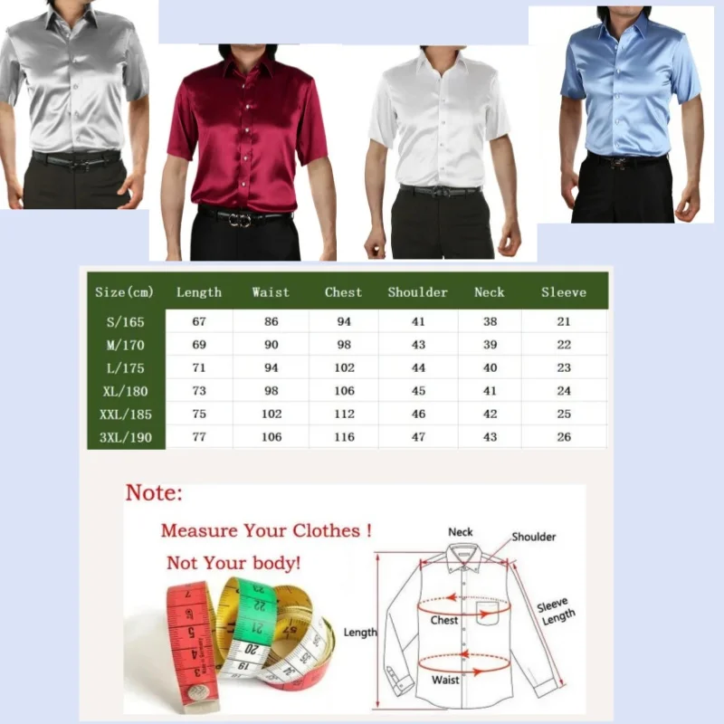 แฟชั่นผู้ชายสั้นเสื้อลําลองเสื้อซาตินบุรุษแขนสั้น Camisa Hombre คู่เสื้อชุดแต่งงานธุรกิจเสื้อลําลอง