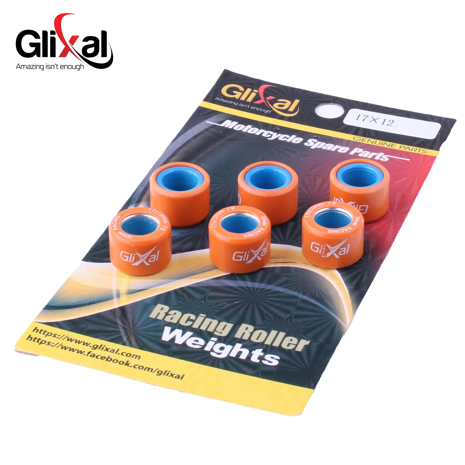Glixal 17x12mm High Performance Racing Variator Roller Weights Set dla Suzuki AD50 AD100 Aprilia Atala Derbi Italjet Scooter