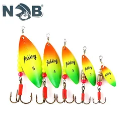 NGB 4.4g 7.1g 12.6g 17.7g 26.2g Metal Spinner Bait Fishing Lure With Treble Hook Sequin Hard Artificial Bait Spin Lure Bass Pike