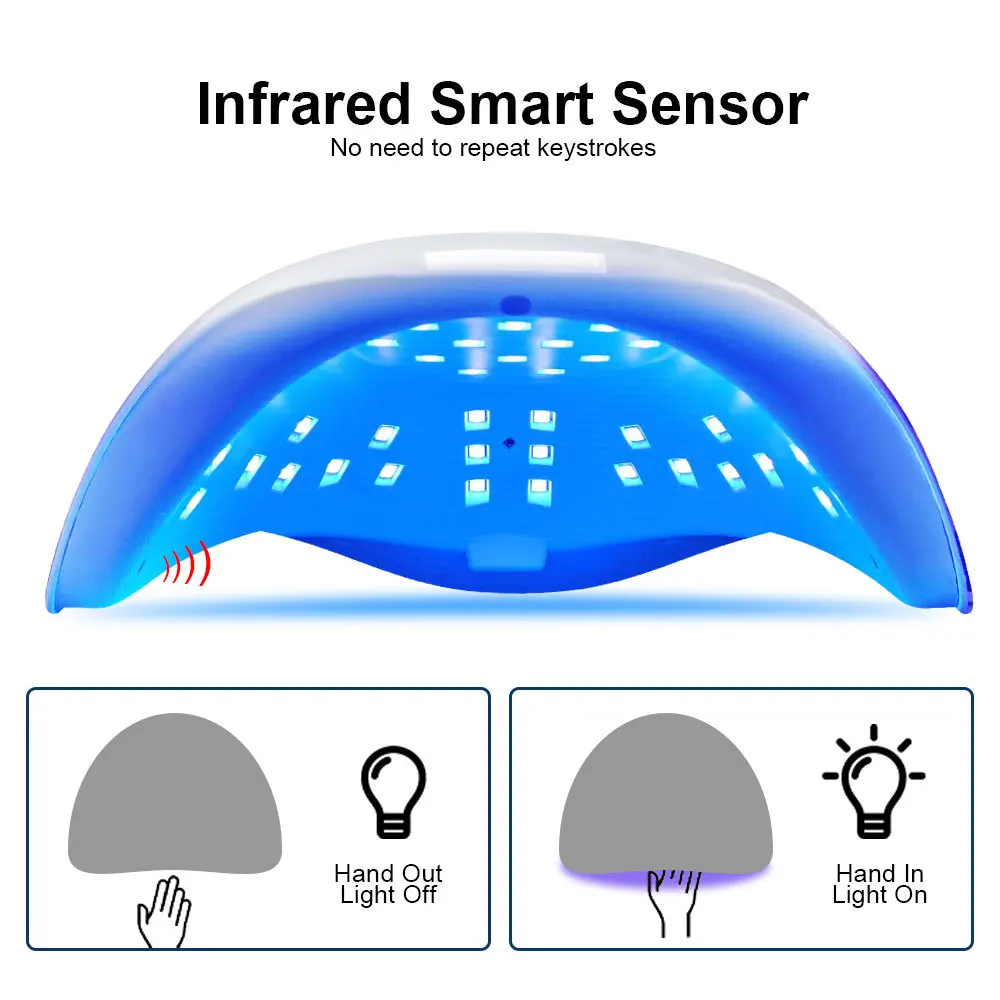 36 LED's nageldroger UV-lamp voor nagels Gellakmachine Licht Professionele nagelkunstaccessoires Uithardende gel Teennageluitrusting