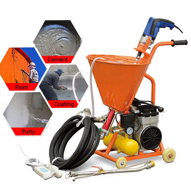 15L/min Multifunctional Concrete Spray Machine Mortar Sprayer Wall Putty Cement Plaster Machine Automatic Plastering Tools