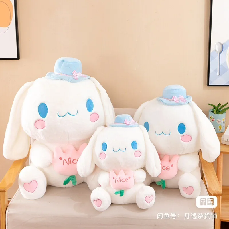 35-80cm sanrio cinnamoroll brinquedo de pelúcia kawaii grande orelha agradável cão plushies macio pelúcia boneca tamanho grande almofada travesseiro meninas presente do miúdo