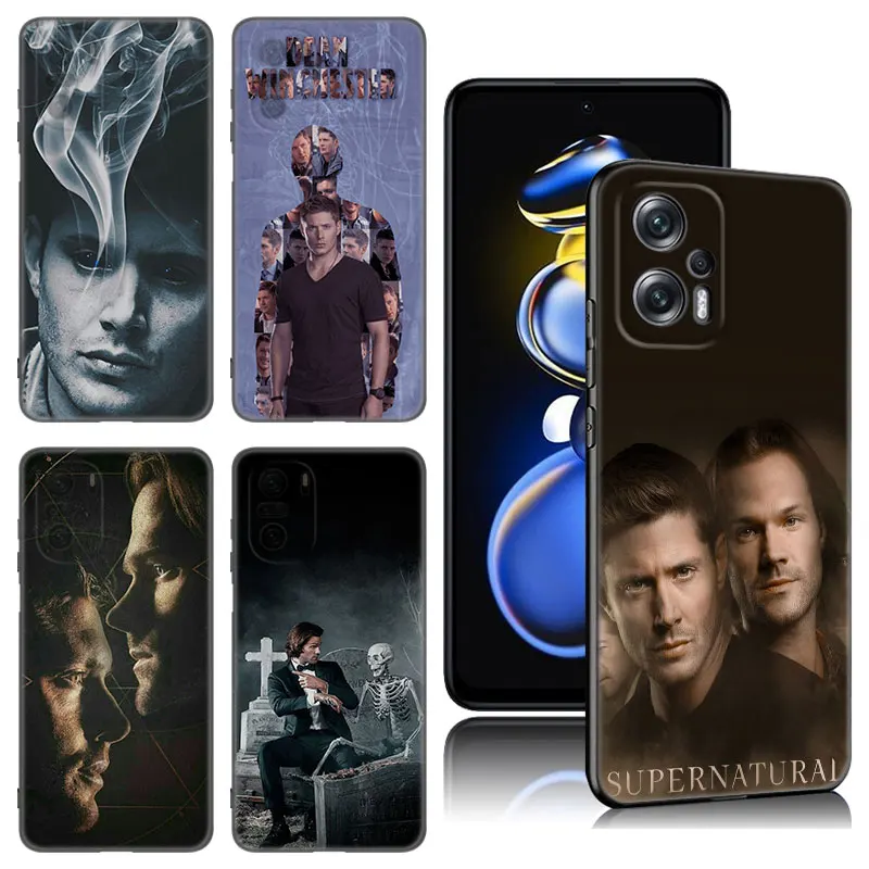 Supernatural Black Silicone Phone Case For Xiaomi POCO X3 X4 NFC F5 M3 M4 M6 X5 X6 Pro F3 F4 GT 5G C55 C65 M5