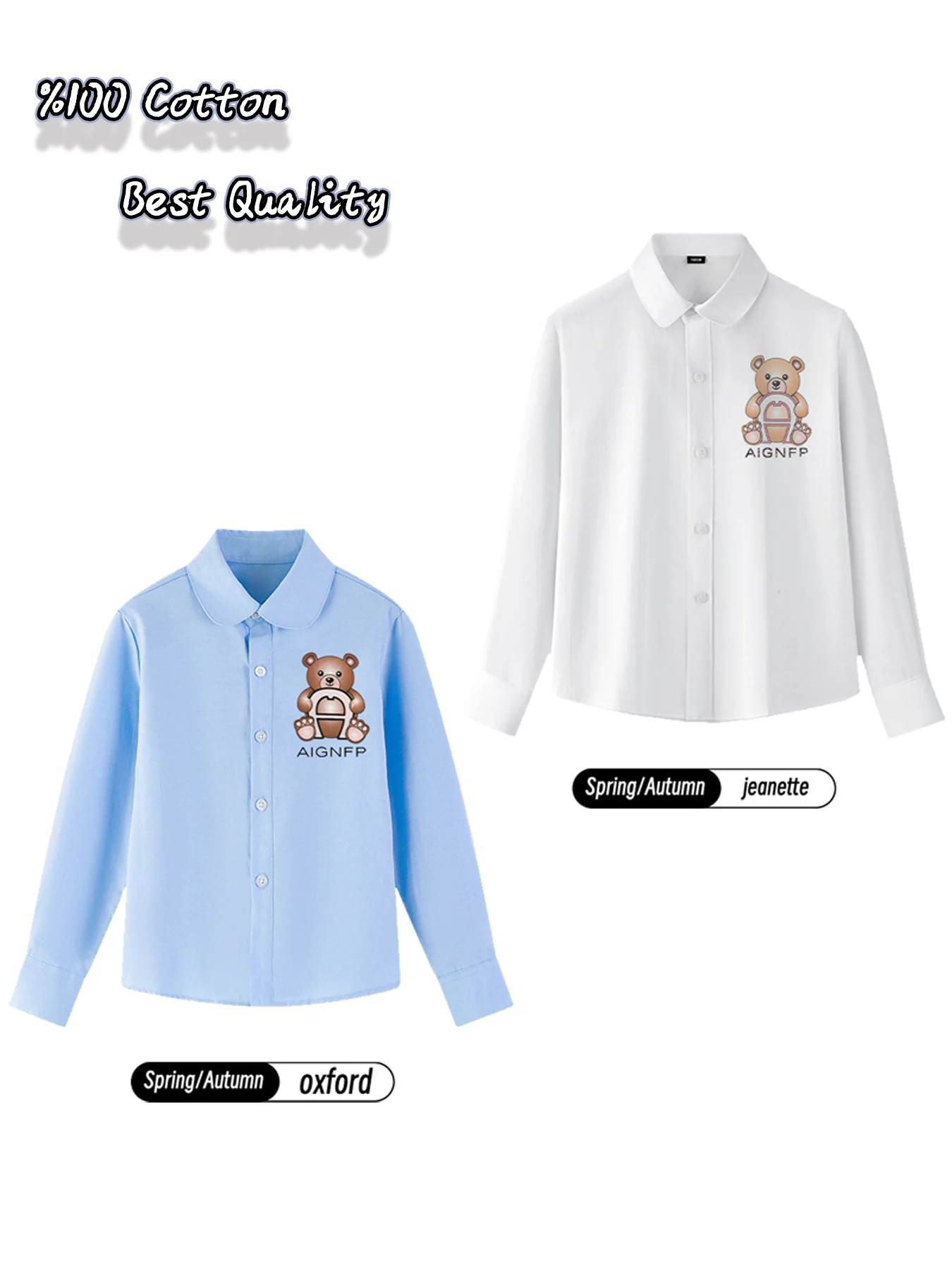 

Модная рубашка для маленьких девочек с длинными рукавами, весенняя детская одежда, новинка 2025 года, повседневная одежда, топы с милым буквенным мишкой, белая детская блузка