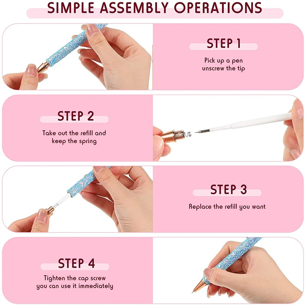 6Pcs Air Release Pen Pin Pen Weeding Tool Retractable Precision Pin Pen for Removing on Car Film Wallpaper Vinyl