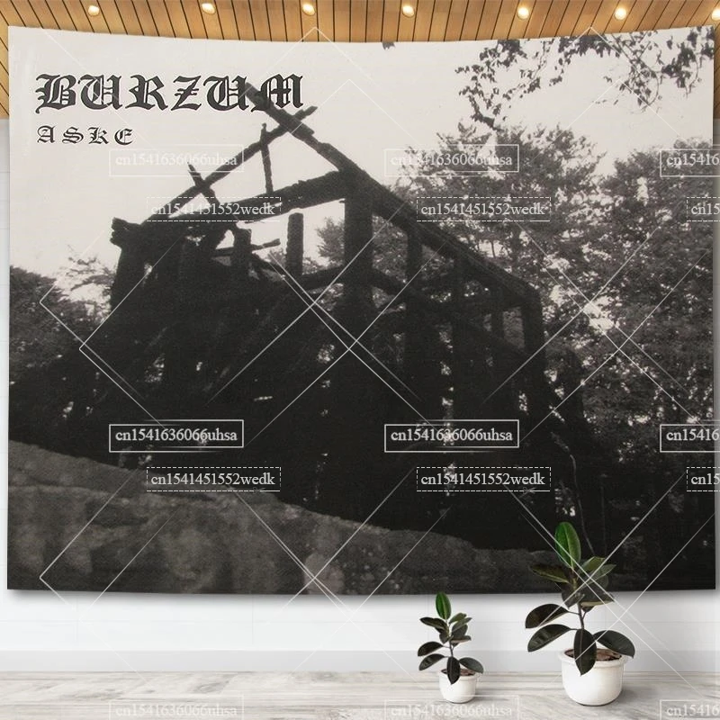 Burzum Flag Tapestry Wall Hanging Music Album Cover Posters Hippie Astrology Tapestries Bedroom Bedspread Divination Home Decor