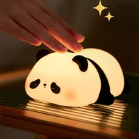 Cute Rabbit Lamp Decorations Desk Accessories Bunny Lamp Panda Light Ornament Cartoon Reading Light Easter Gifts 4