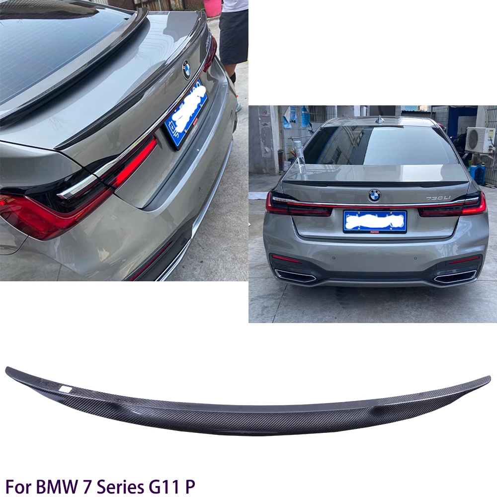 

For BMW 7 Series G11/G12 P Style Carbon Fiber Rear Spoiler Trunk Wing 2015-2023