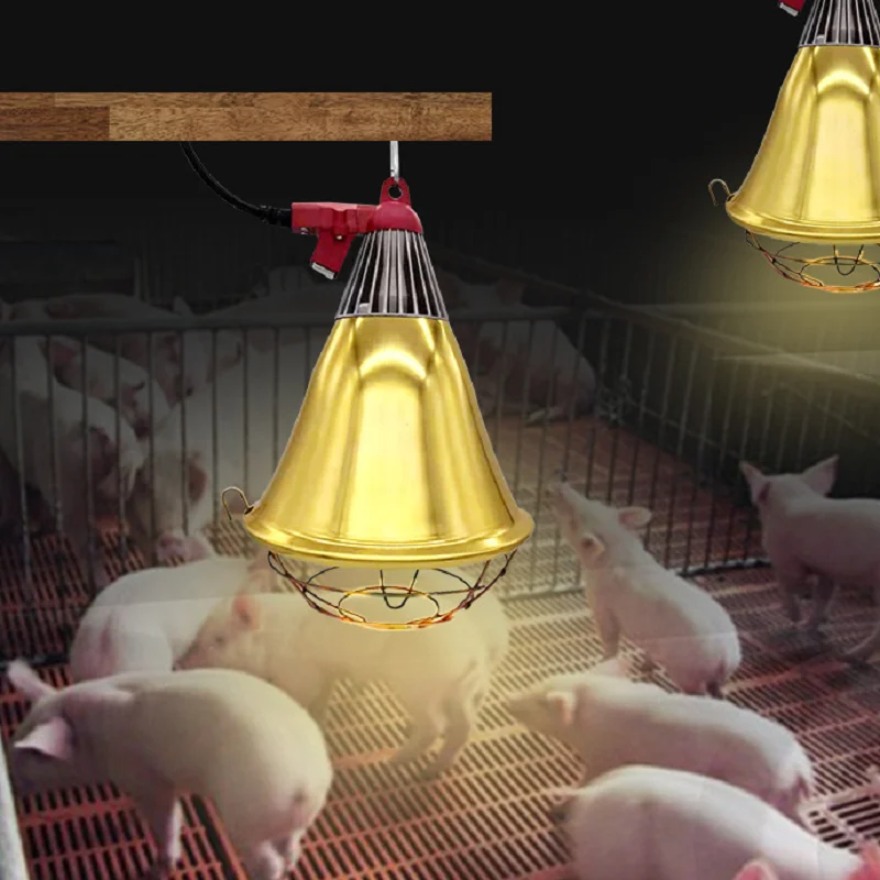 E27 Infra Red Heat Lamp Holder Pet Heating Lampshade Brooder Poultry Pig Chicks Lambs Light For Farm