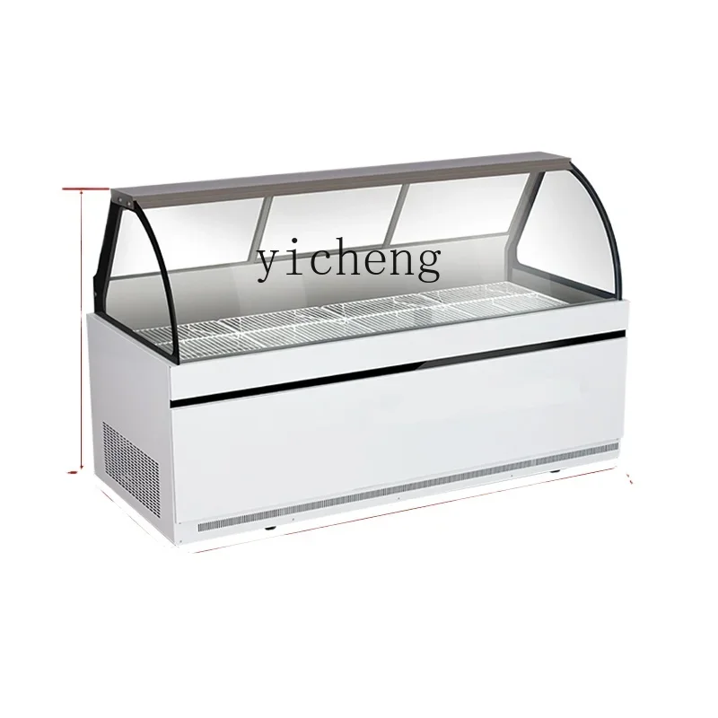 LYY Air Cooling Frostless Refrigerated Display Cabinet Meat Preservative Freezer Cold Dish Cooked Food