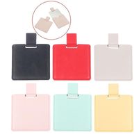 New High Quality Folding Unbreakable Makeup Mirrors Solid Color Handheld Vanity Mirror Pocket Mirror Cosmetic Tools