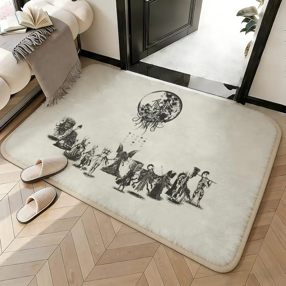 Soft Absorbent Non-Slip Rug Band Sleep Token Floor Mat Home Decor Doormat Bedroom Floor Mat Shower Carpet