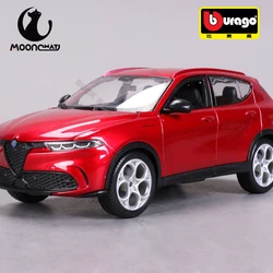 New Bburago 1:24 Alfa Romeo Tonale Car Model Alloy Sports Car Die-cast Model Luxury Vehicle Collection Car Toys Racing Kid Gift