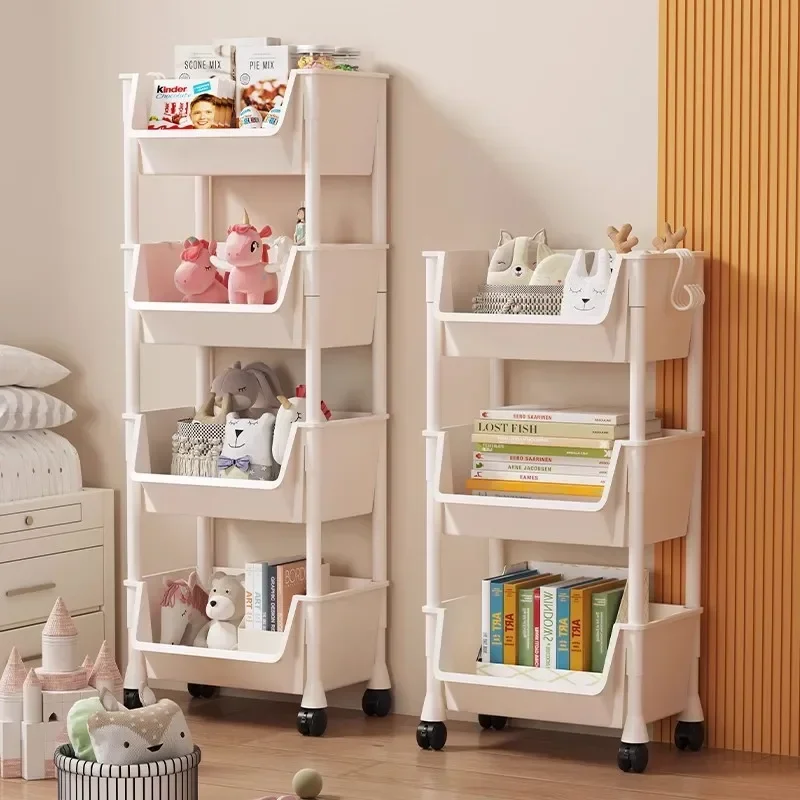 Mobile Storage Rack Trolley Household Kitchen Multifunctional Cart With Wheels Rack Bedroom Multi-Layer Storage Home Accessories