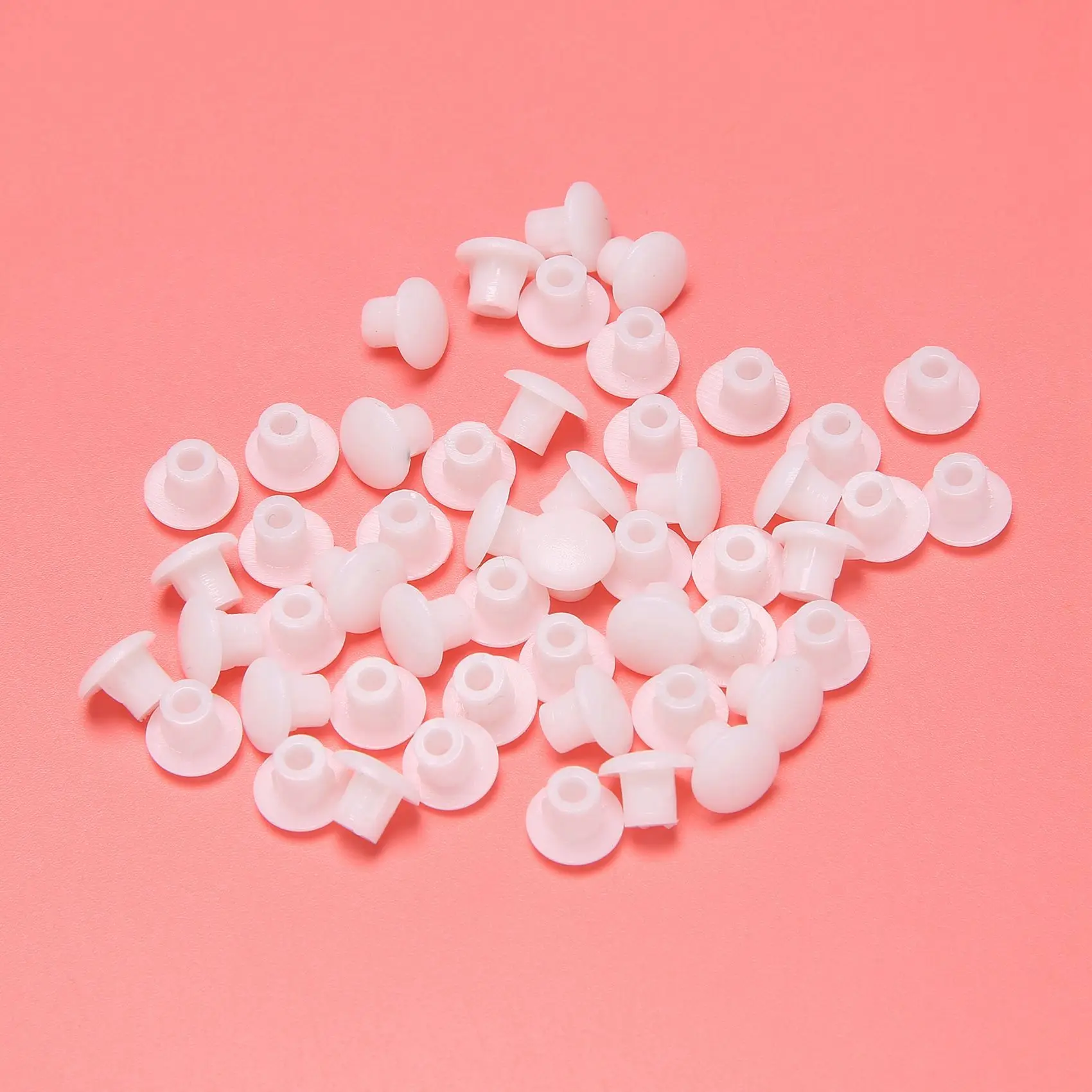 A02M-غطاء بلاستيكي دائري الشكل غطاء برغي أبيض 100 قطعة لفتحة ضياء 5 مللي متر #4