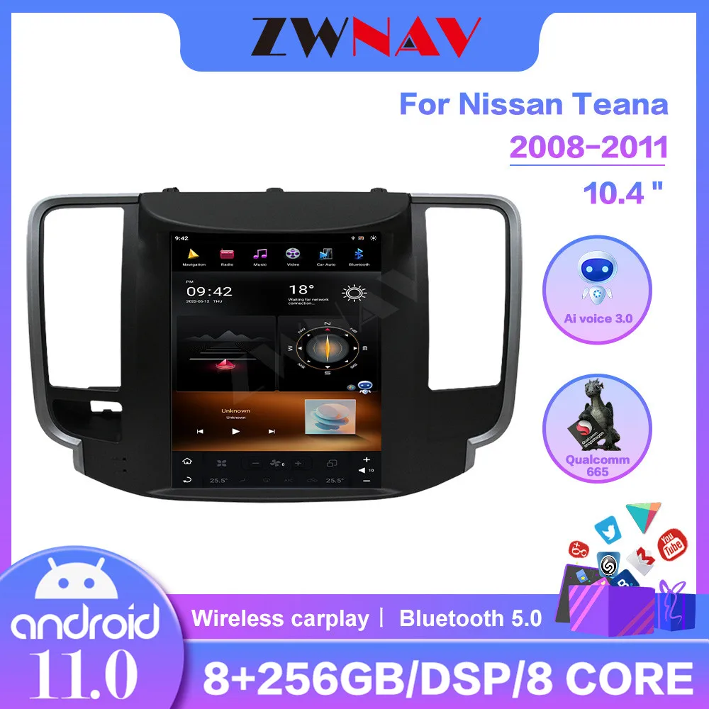 

G6 DSP Android11 8G Вертикальный стиль автомобильный GPS-навигатор для NISSAN Teana 2008 + авторадио головное устройство мультимедийный плеер магнитофон