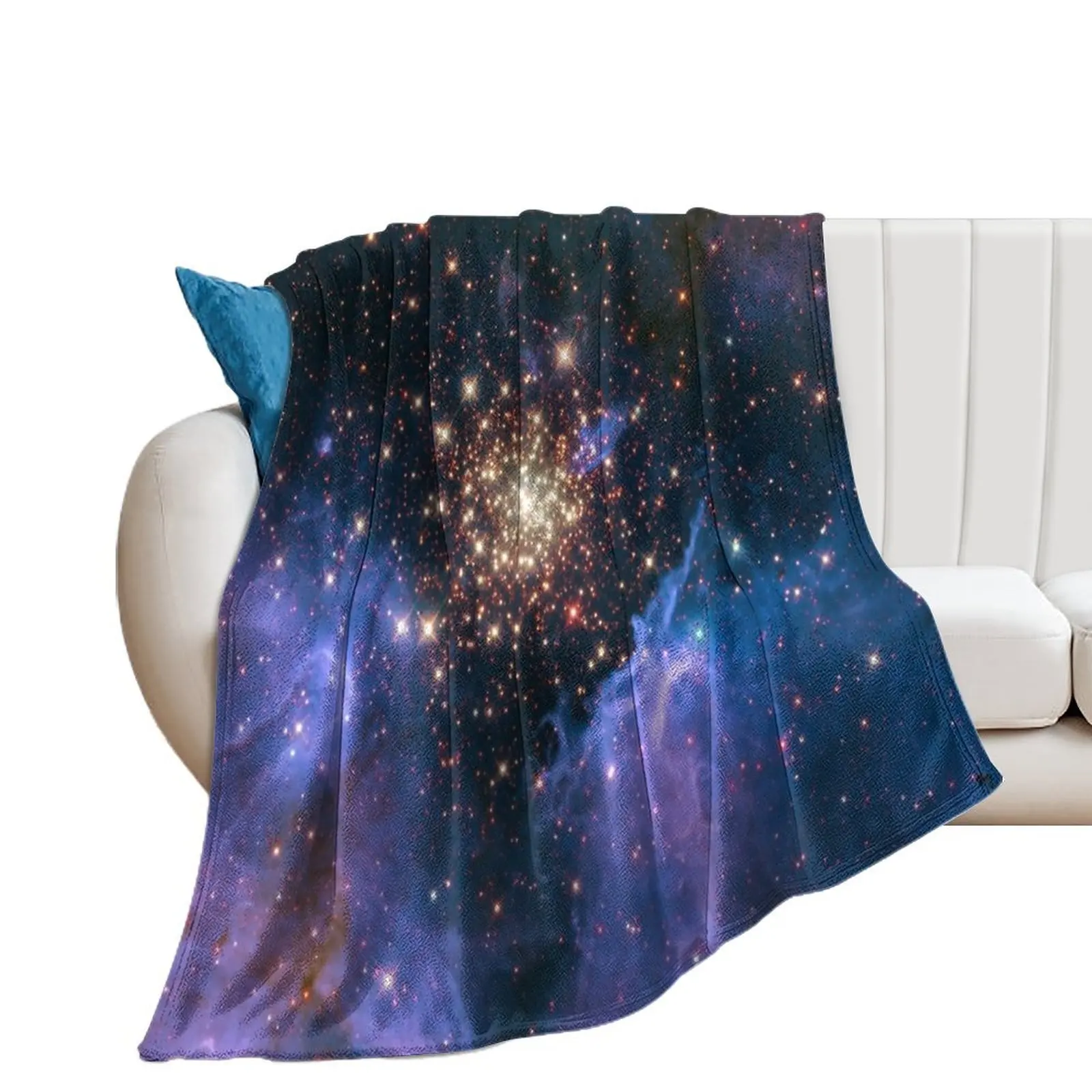 Star Burst Cluster in Nebula NGC 3603 Giant molecular cloud Throw Blanket Thins Travel Blankets