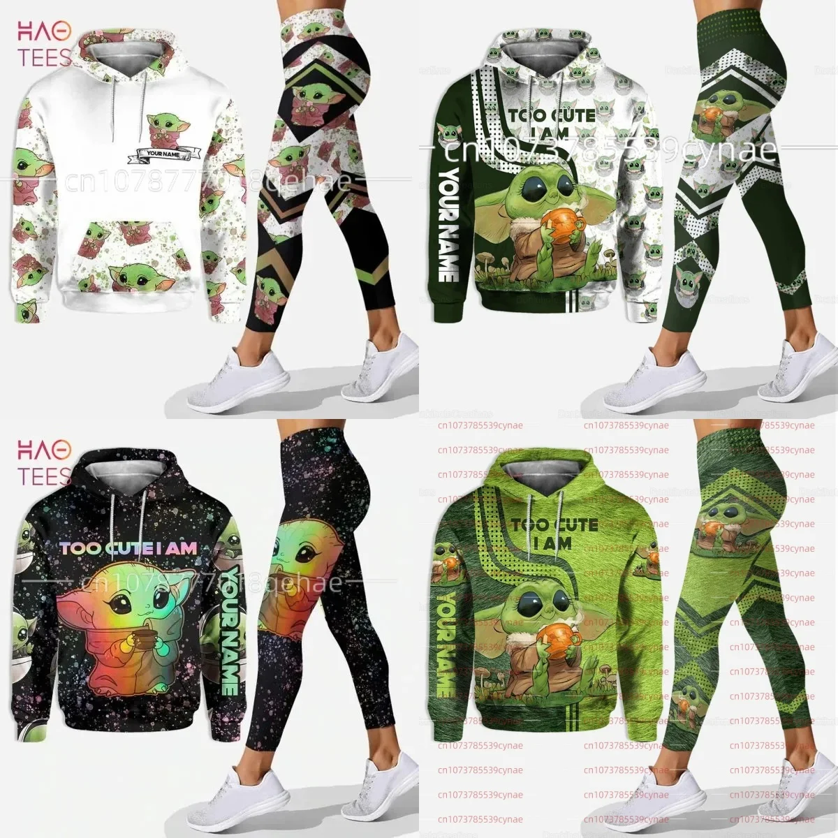 New  3D Women's Set Sports Hooded Sweater Yoga Pants Disney  Underpants Fashion  y2k hoodie vetement clothes for women moletom