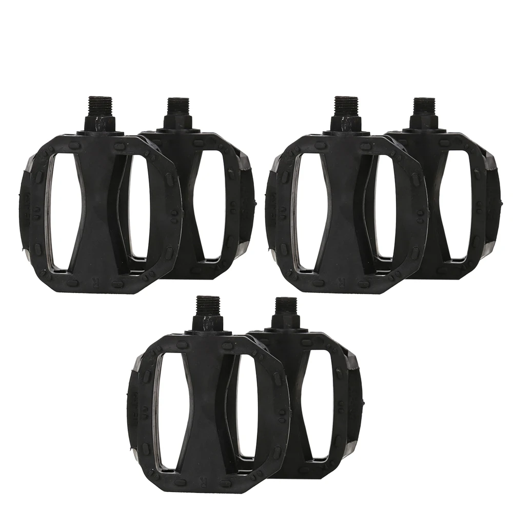 

3 Pairs Bicycle Pedals Plastic Bike Treadle Non Slip Kids Cycling Large Platform Comfortable Ride Long Lasting Use Premium