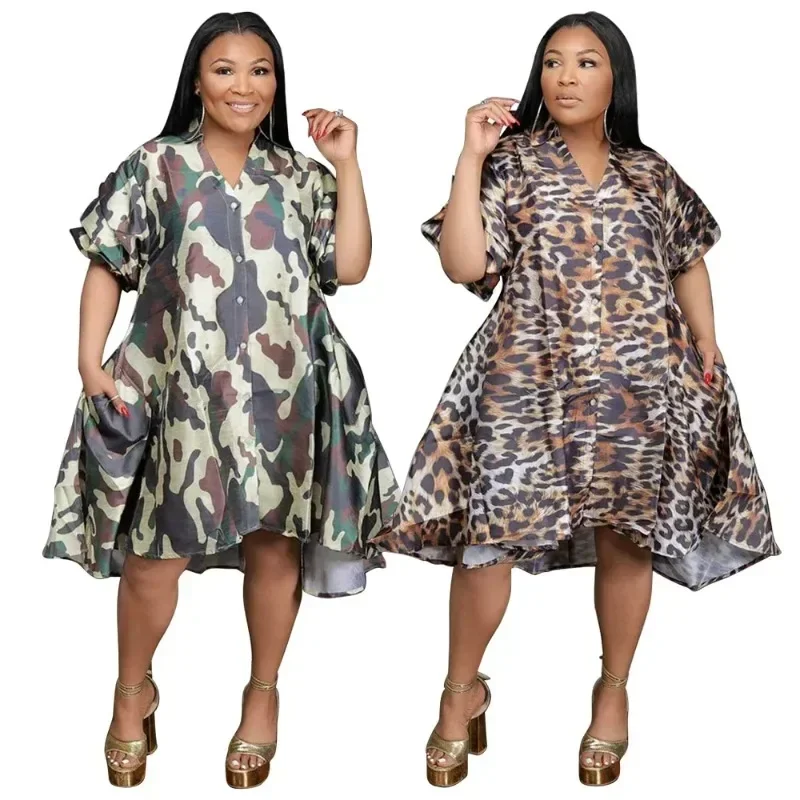 

Одежда больших размеров на заказ L-4XL, платья, женские халаты, лето-весна, с коротким рукавом, уличный стиль, повседневное платье миди, Дашики в африканском стиле