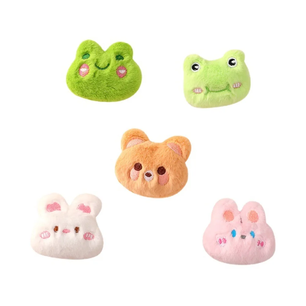 Animal Cartoon Plush Brooch Bear Frog Clothes Badge Pins Rabbit Cute Backpacks Pendant Decoration Girl