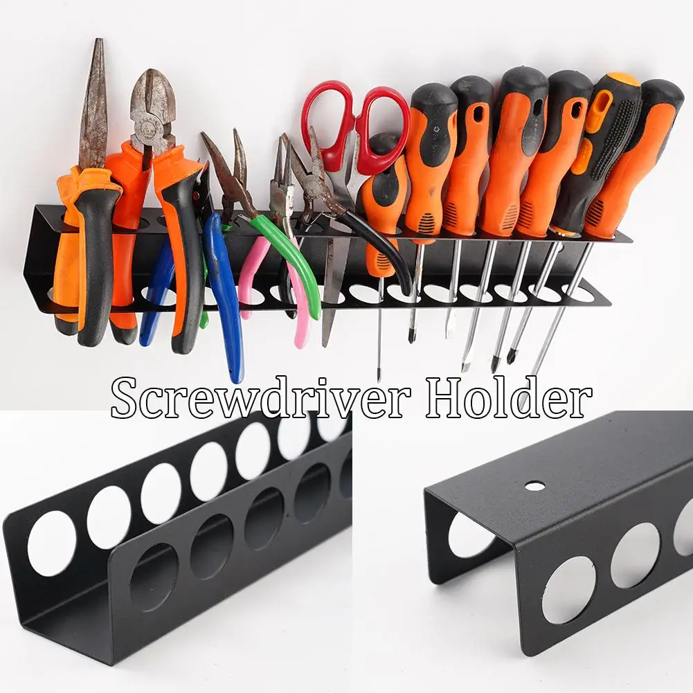 Screwdriver Rack Wall Mount Workshop Hand Tool Organizers Storage Hammer Workshop Tool Rack And Holder Organizer Hand Plier O9f4