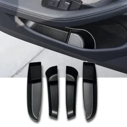 Front Rear Door Slot Pockets Side Storage Box Washable for Tesla Model 3 2024 Highland Handle Armrest Tray Organizer Accessories