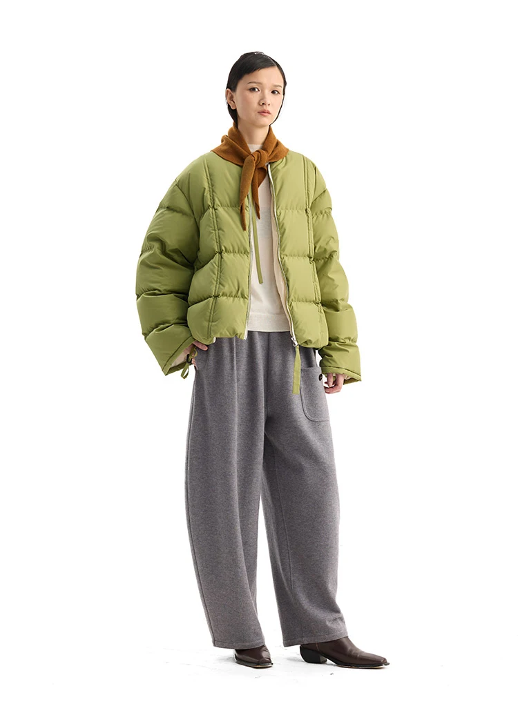 2026 Winter Short Puffer Jacket for Women, Petite Coat, White Duck Down, Thickened for Warmth