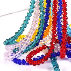 200pcs/Lot 6mm Rondelle Austria Crystal Beads Faceted Glass Loose Spacer Bead For DIY Bracelet Jewelry Making