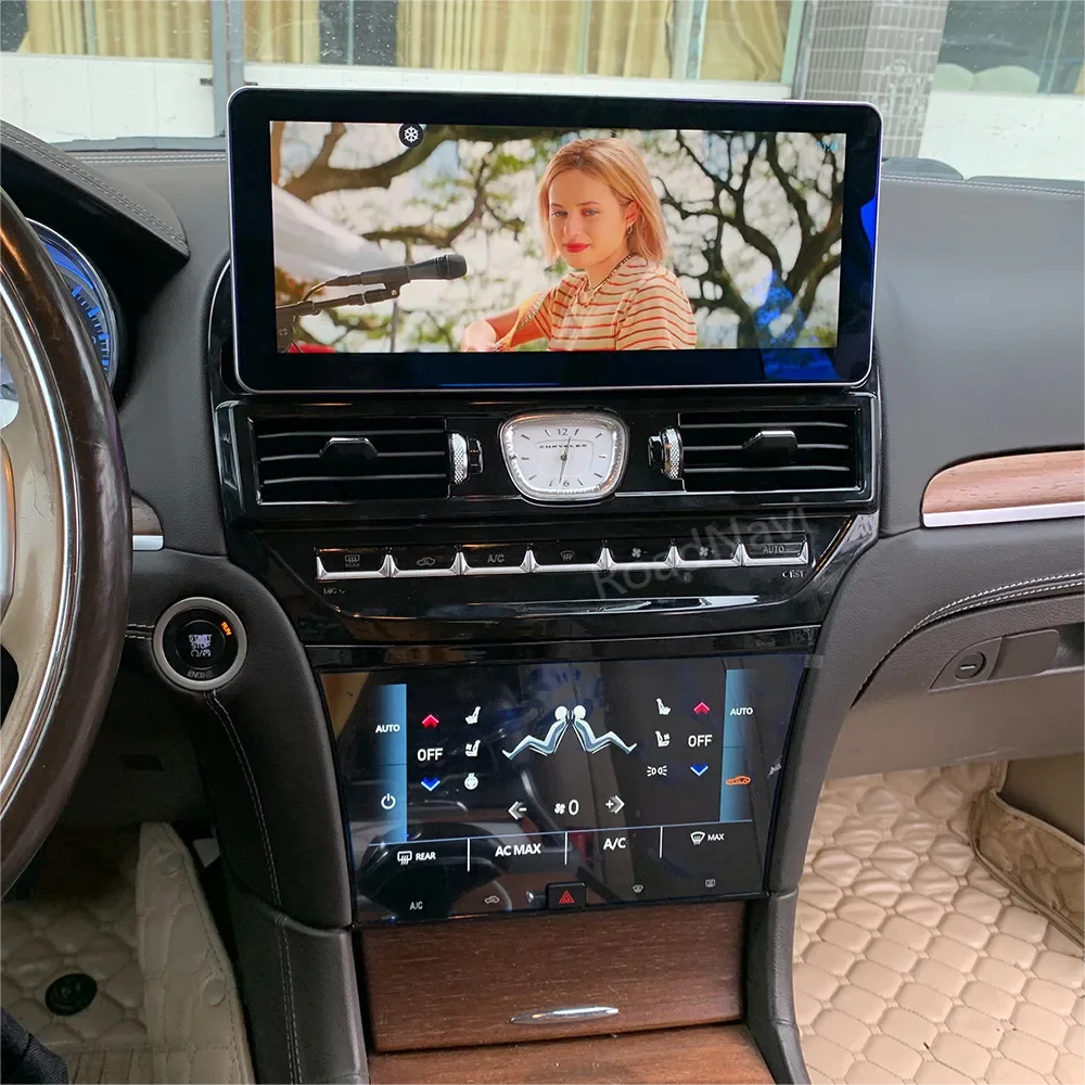 Panel de CA de Radio de 12,3 + 9,66 pulgadas para Chrysler 300C 2011-2015 reproductor de DVD para coche estéreo Auto GPS Navi Carplay