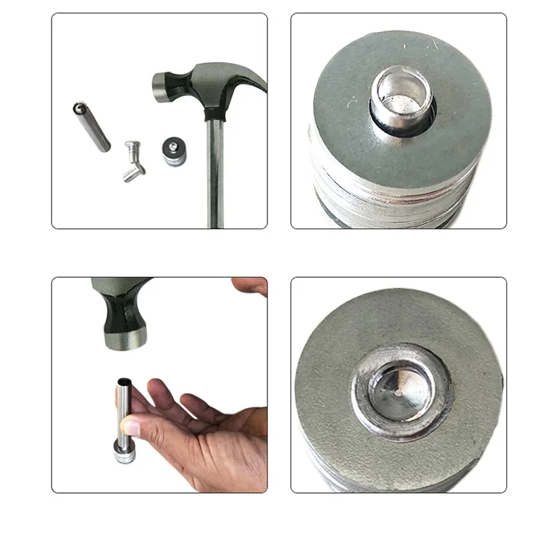 M2 M2.5 M3 M4 M5 M6 M8 M10 Half Hollow Rivet Nut Punch Manual Press Knocking Crimping Flanging Hand Tool Riveter Machine Punch