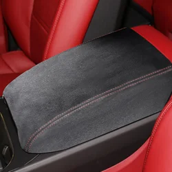 For Porsche MACAN 2014-2021 Suede armrest cushion handle car interior accessories