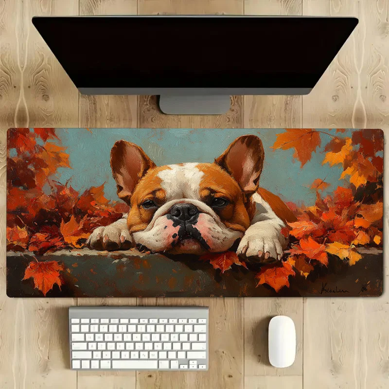 لوحة ماوس بتصميم أوراق الخريف كبيرة جدًا، ديكور RV، حصيرة ماوس ألعاب مكتبية غير قابلة للانزلاق، قاعدة قهوة، ديكور سطح الطاولة #4