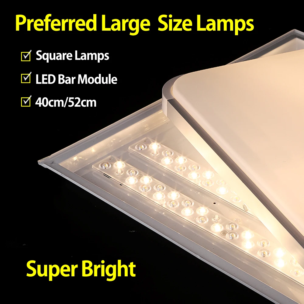 Led Module Panel Led Light Bar 220V Ceiling Lights Fixtures Lens Board  For Room Ceiling Square Lamp Wall Lamp Replacement Parts