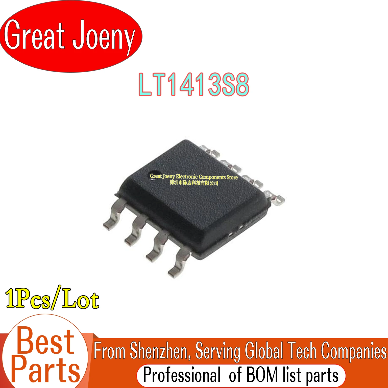 

100% New Original LT1413S8 1413 IC Amplifier Chipset SOP-8