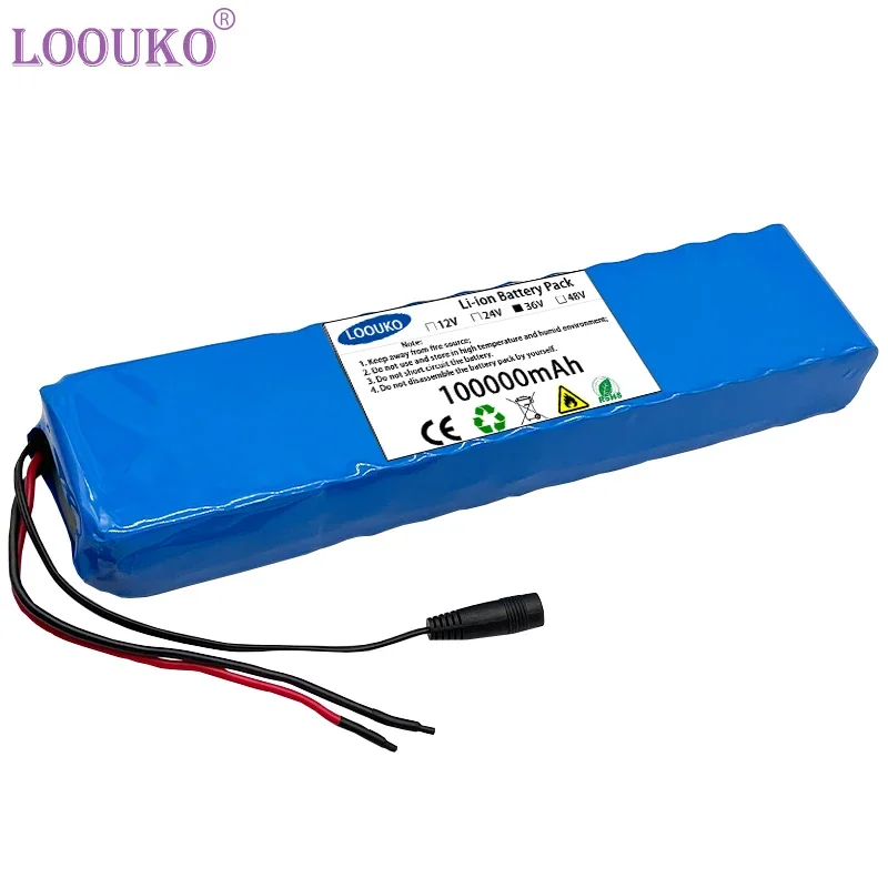 36V 100Ah 18650 Rechargeable Lithium Battery Pack 10S3P 1000W Power Modified Bicycle Scooter Electric Vehicle with BMS