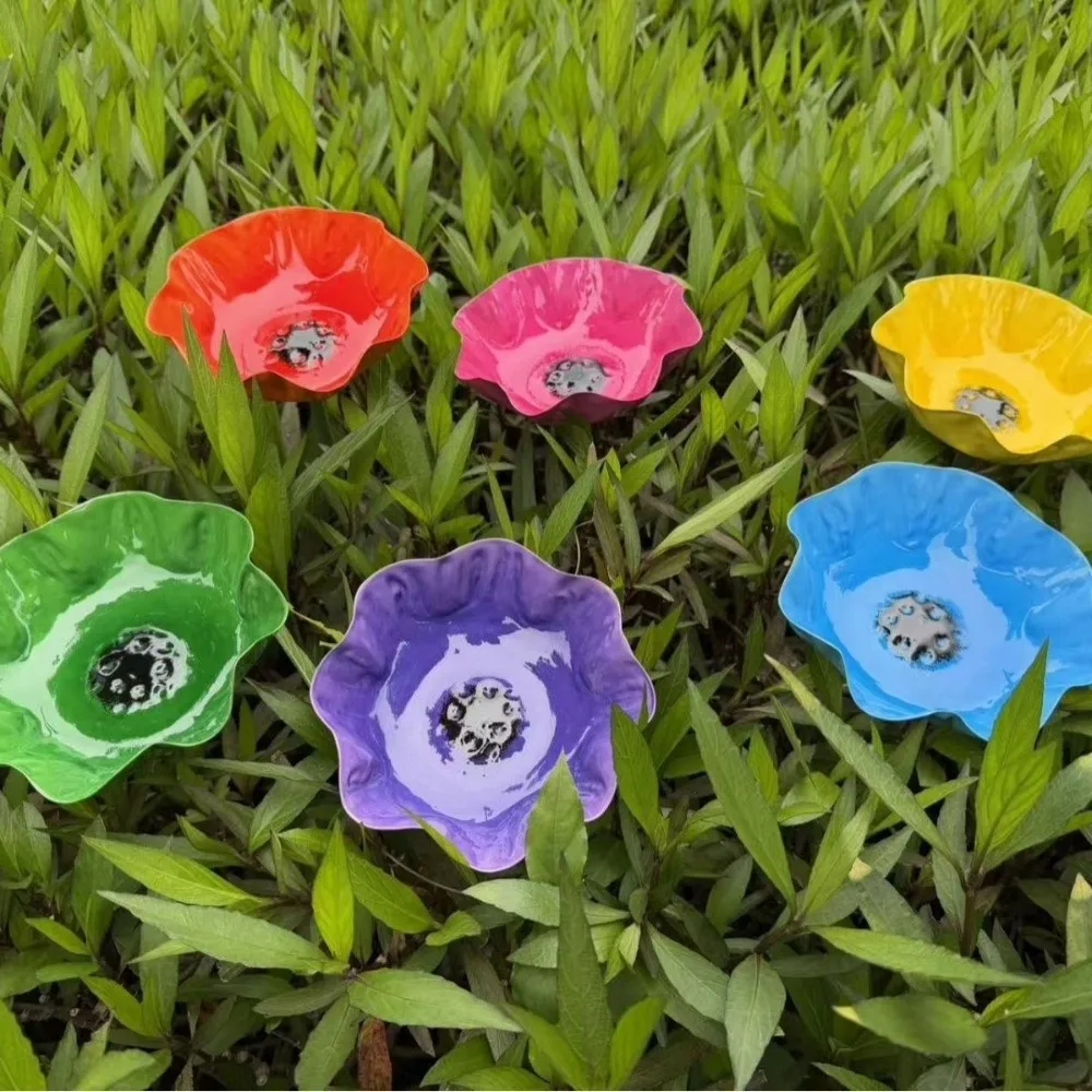 Metal Flower Garden Stake 21