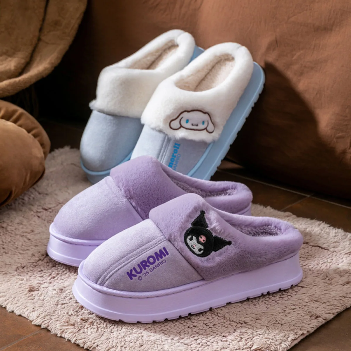 شباشب سانريو هالو كيتي كارتونية إبداعية كاواي للفتيات شتوية سميكة ودافئة لطيفة من القطن هدية #4