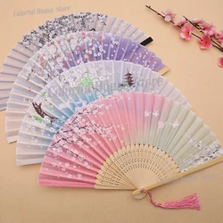 Bamboo Fold Hand Fans Wedding Chinese Japanese Fan Children China Antique Folding Fan Gift eventail a main Vintage bambu waaiers