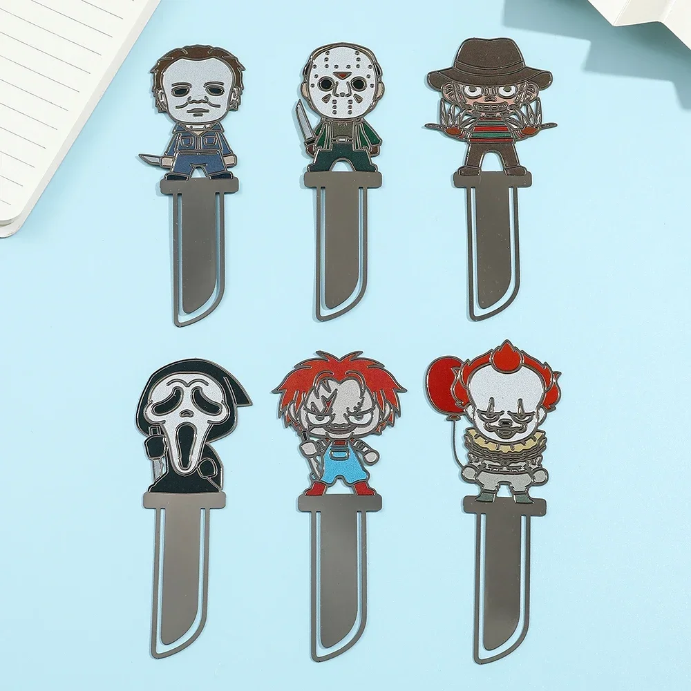 Horror Movie Clown Black Friday Bookmark Imitate Dagger Reading Page Mark Stationery Supplies Punk Movie Periphery Accessories