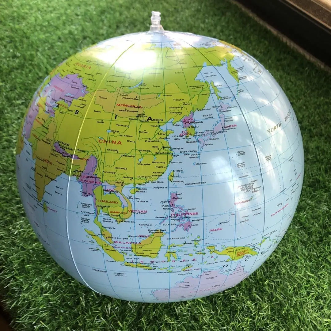 Novo produto 30cm pvc inflável bola de praia versão inglês padrão terra verão ao ar livre praia natação brinquedo q2