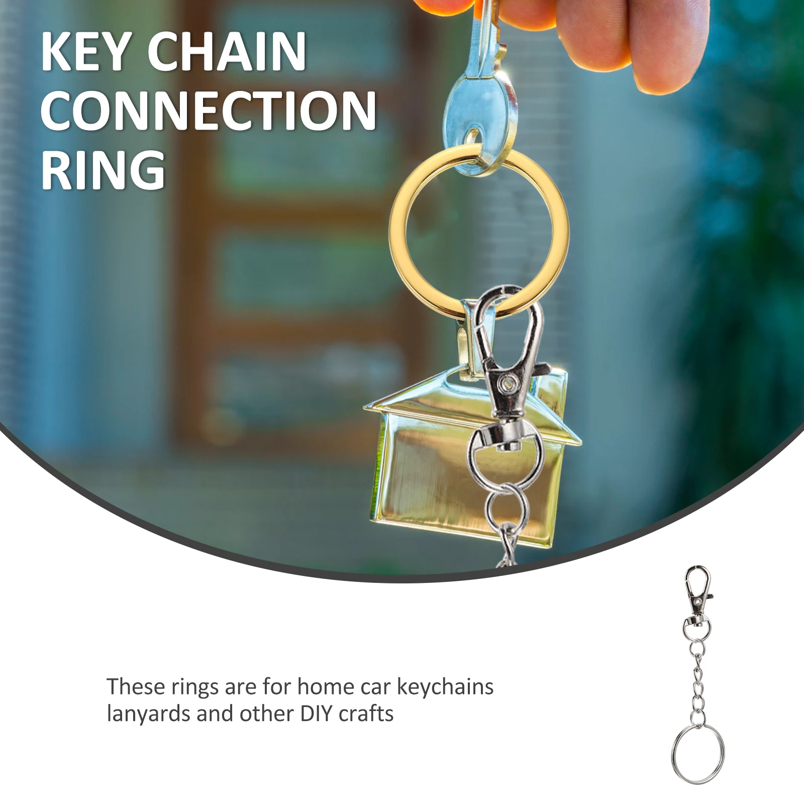 

60Sets Trigger Keychain Buckles for Craft Supplies Hand Made Jewelry Making Tools and Accessories