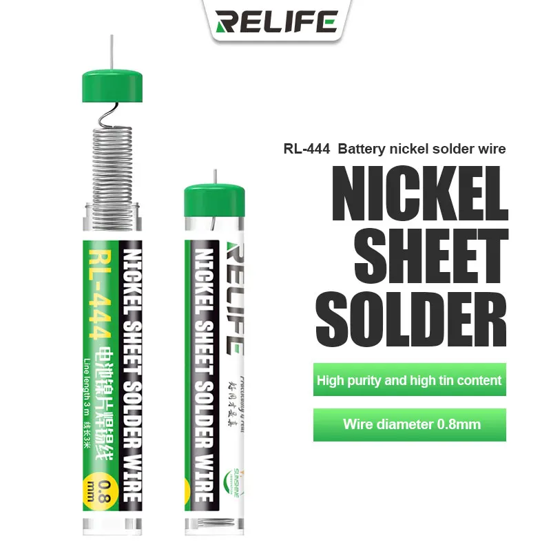 RELIFE RL-444 Solder Wire Special for Battery Repair No Need  Welding Machine High Purity Battery Nickel Sheet Repair Tools