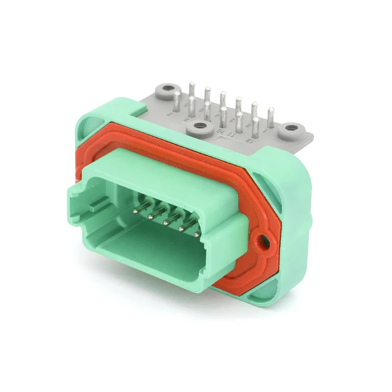 DT13-12PC  12Pin  Automotive Connector, DT Right Angle PCB Mount Header, Wire-to-Board Plug Socket